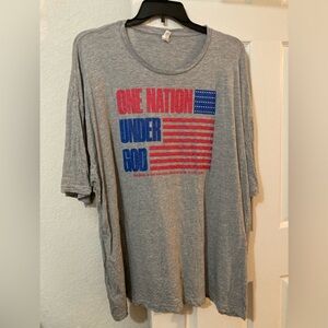 “One Nation Under God” plus size 4X long length T-shirt